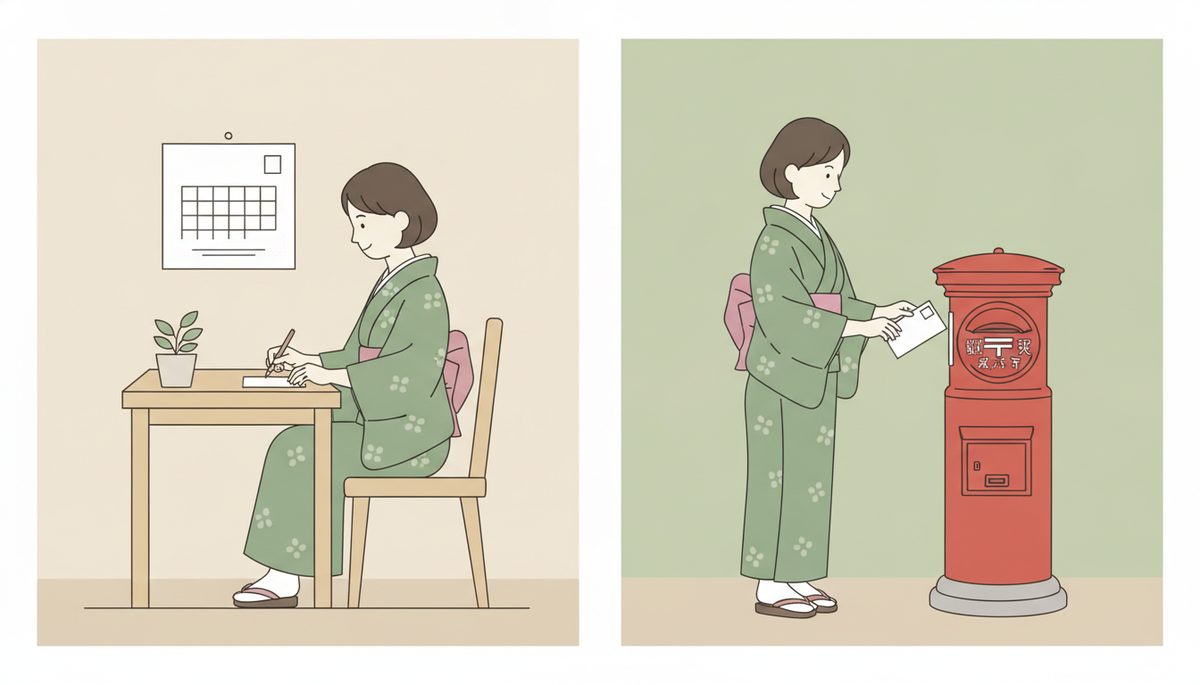 契約書面の受け取りから8日以内に書面で通知するクーリング・オフの流れを示すイラスト